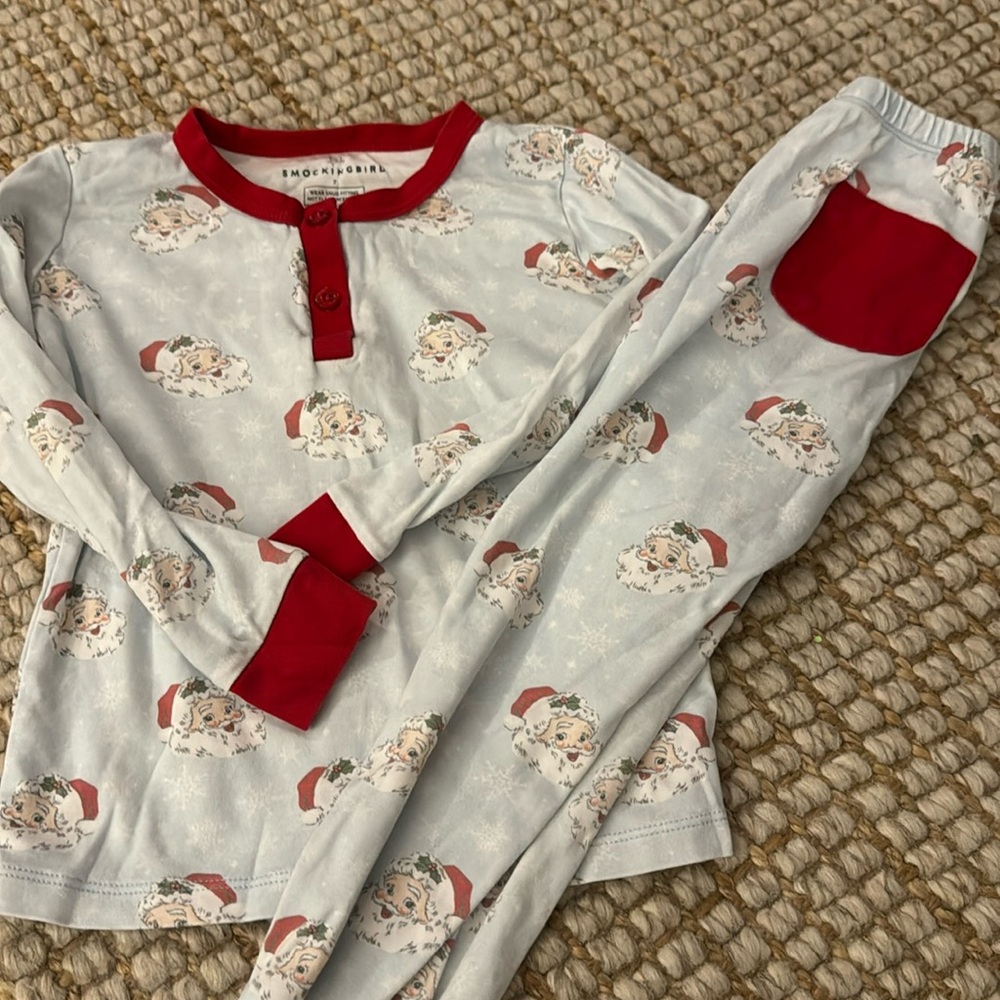 Smockingbird Santa Pajamas